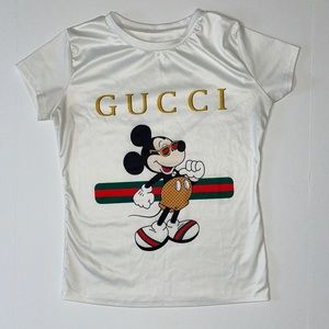 No Tag Fake Gucci Mickey Mouse Shirt Disney Small